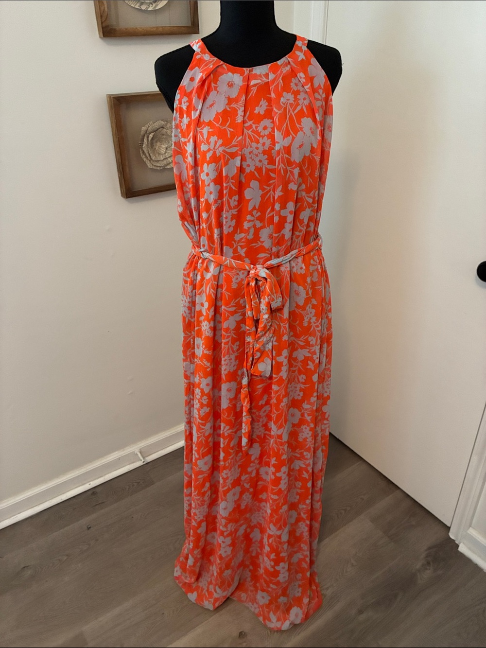 Long Tall Sally floral halter maxi dress NWT